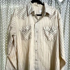 Vintage Pearl Snap Western Shirt XL